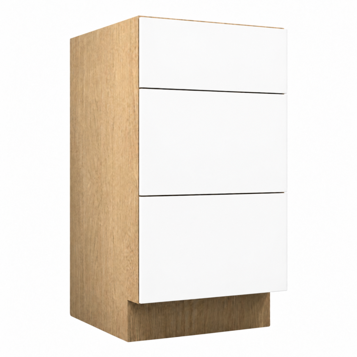 White Matte Vanity Drawer Base Cabinet