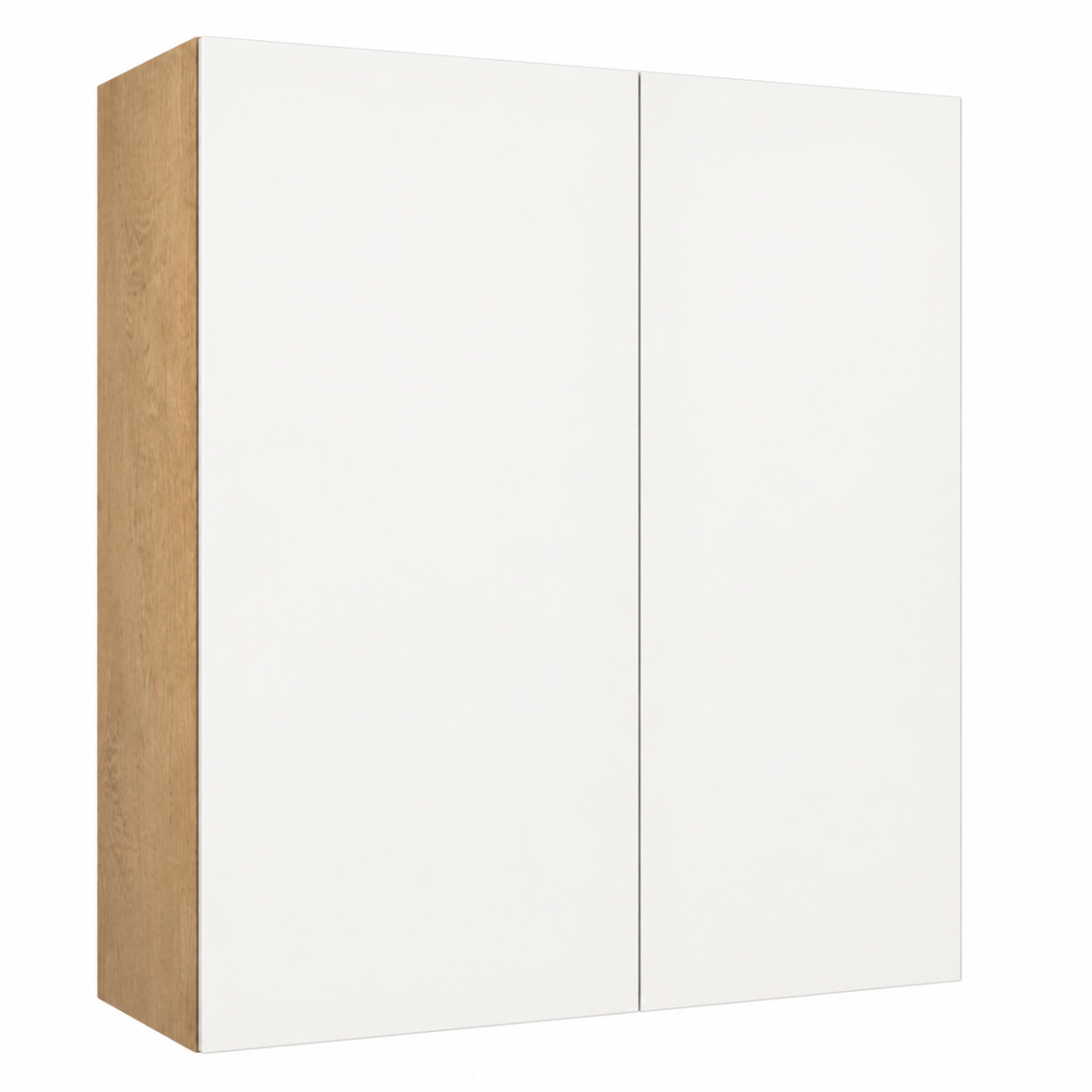 White Matte Wall Cabinet Double Door 30″