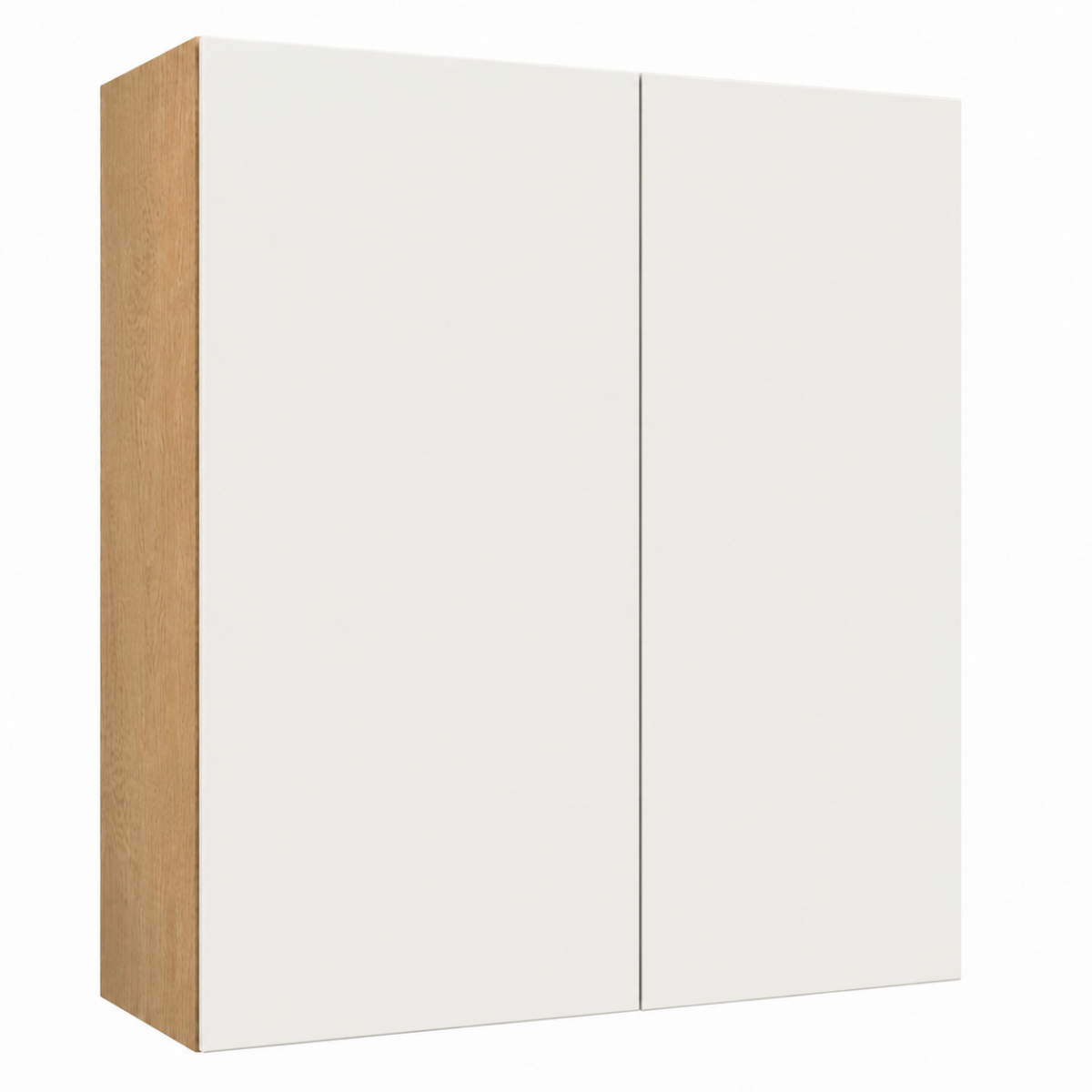 White Matte Wall Cabinet Double Door 42″