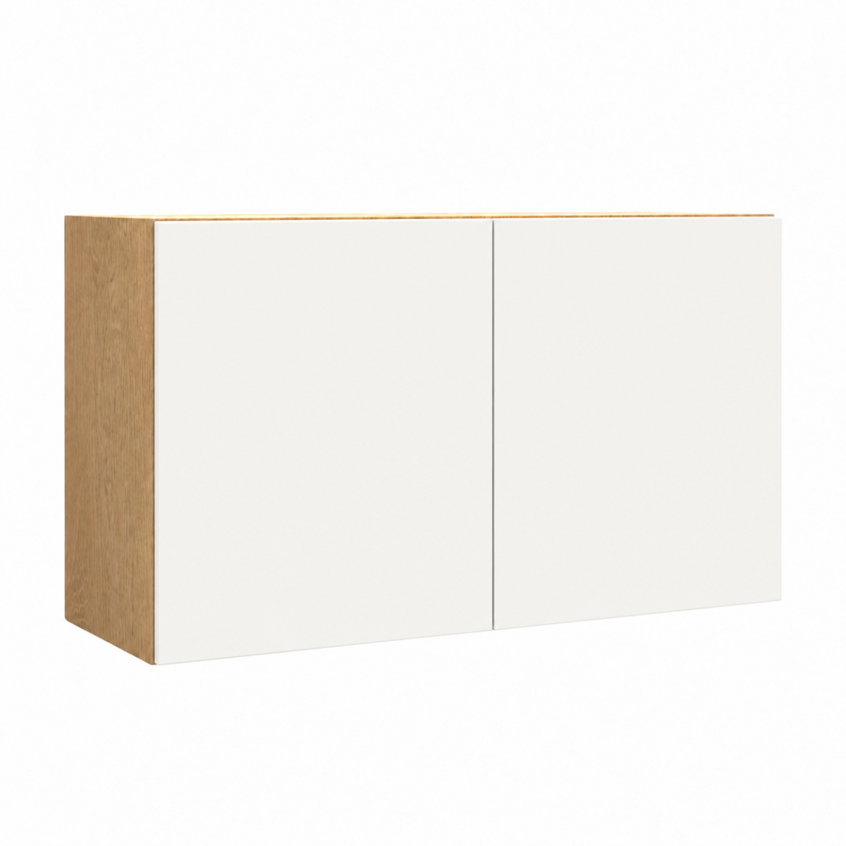 White High Gloss Wall Cabinet Double Door 12″