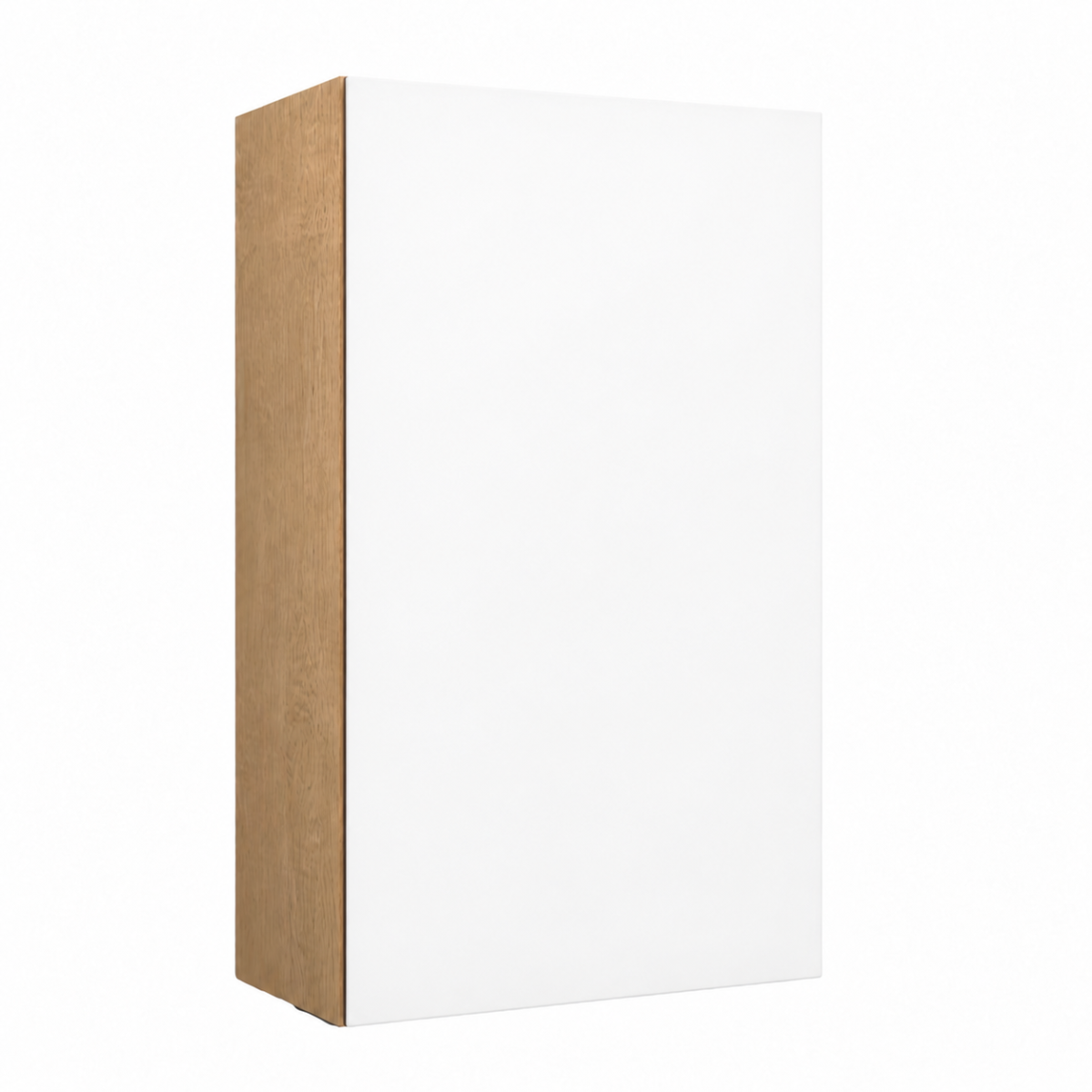 White Matte Wall Cabinet Single Door 30″