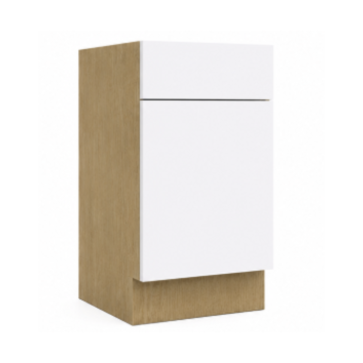 White Matte Base Single Door Cabinet