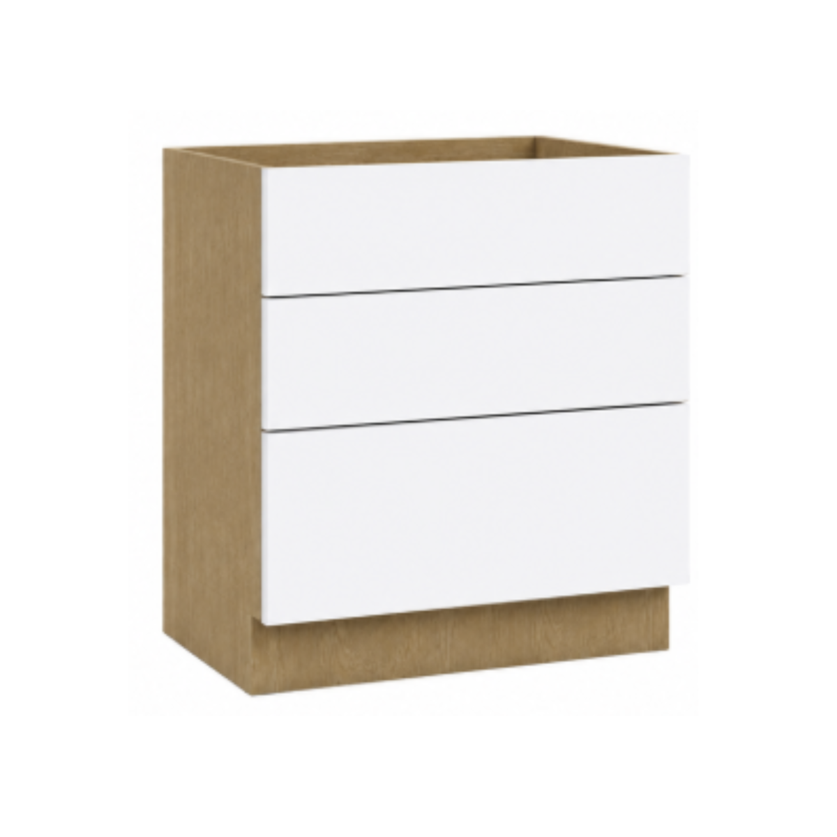 White Matte Drawer Base Cabinet