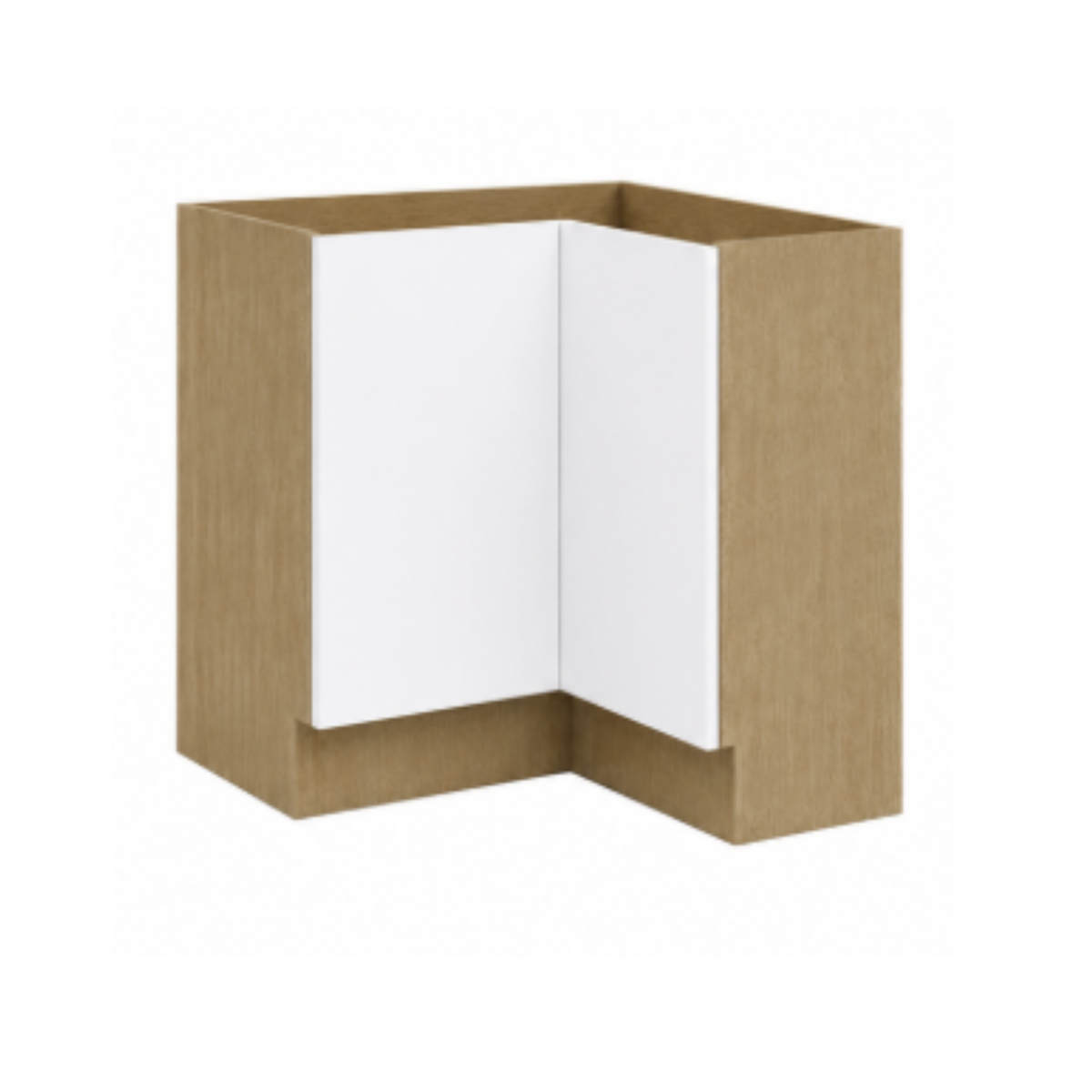 White Matte Lazy Susan Base Cabinet