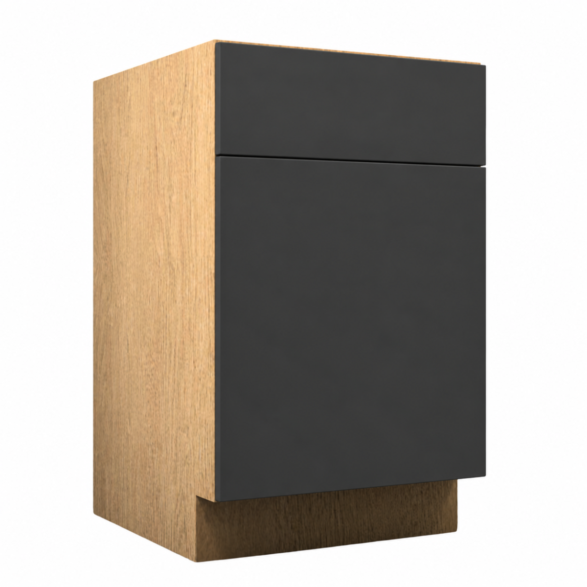 Dark Gray Matte Base Single Door Cabinet