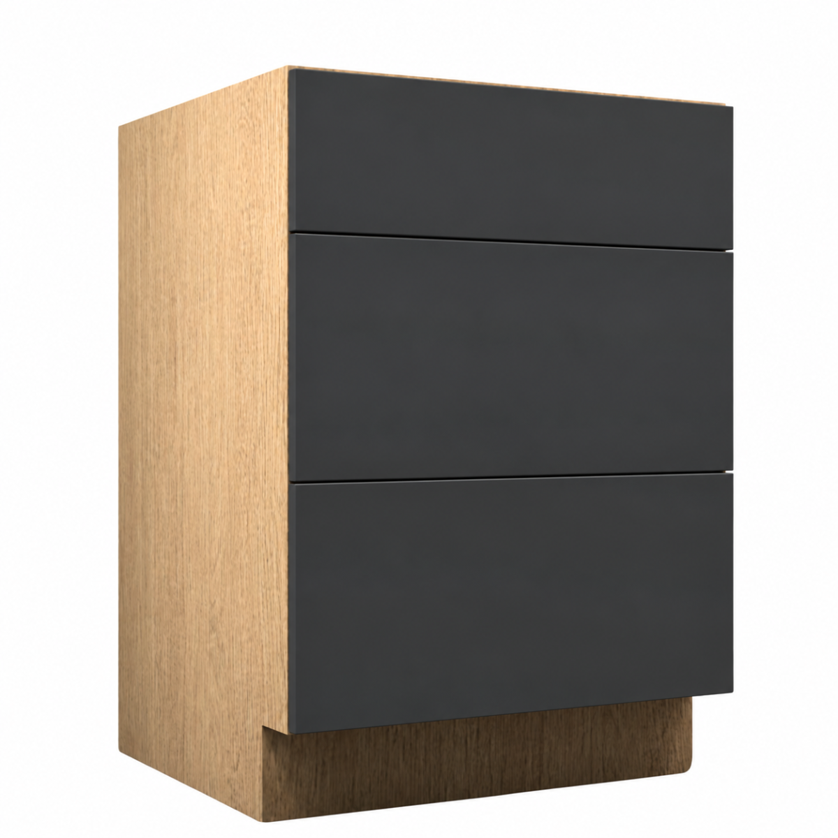 Dark Gray Matte Drawer Base Cabinet