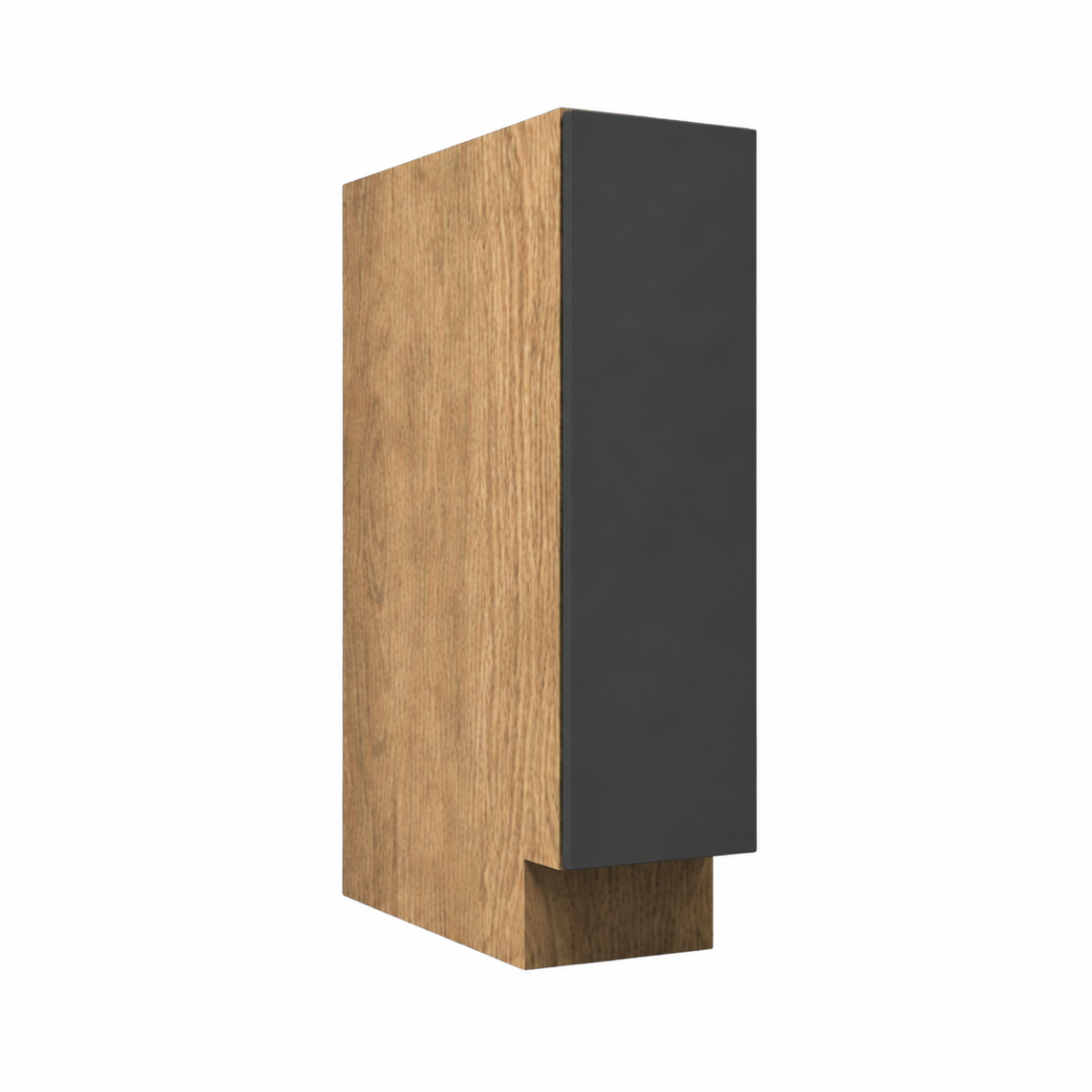 Dark Gray Matte Base Spice Rack Cabinet 9"