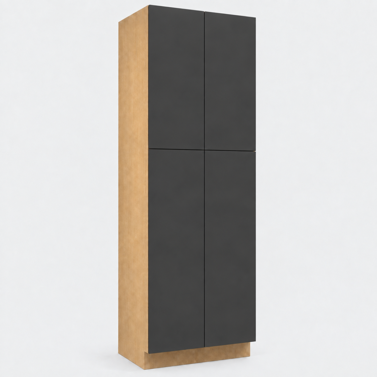 Dark Gray Matte Pantry Cabinet 84″