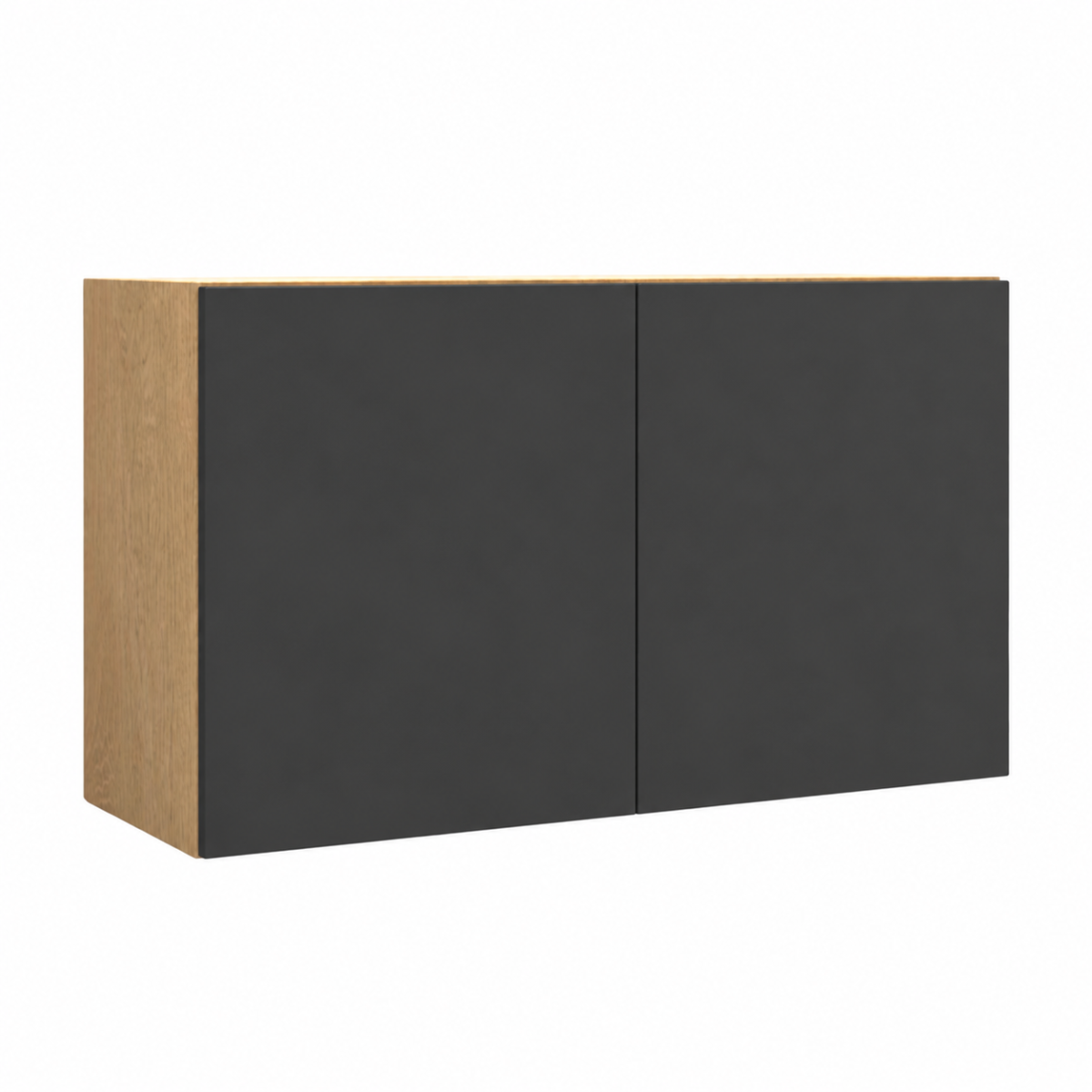 Dark Gray Matte Wall Cabinet Double Door 12″