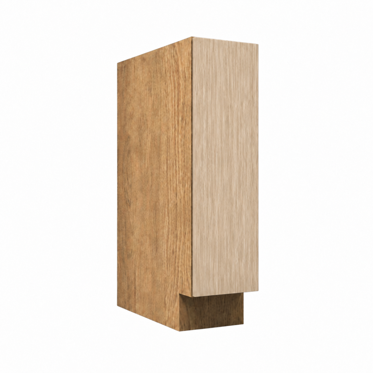 Natural Wood Texture Base Spice Rack Cabinet 9"