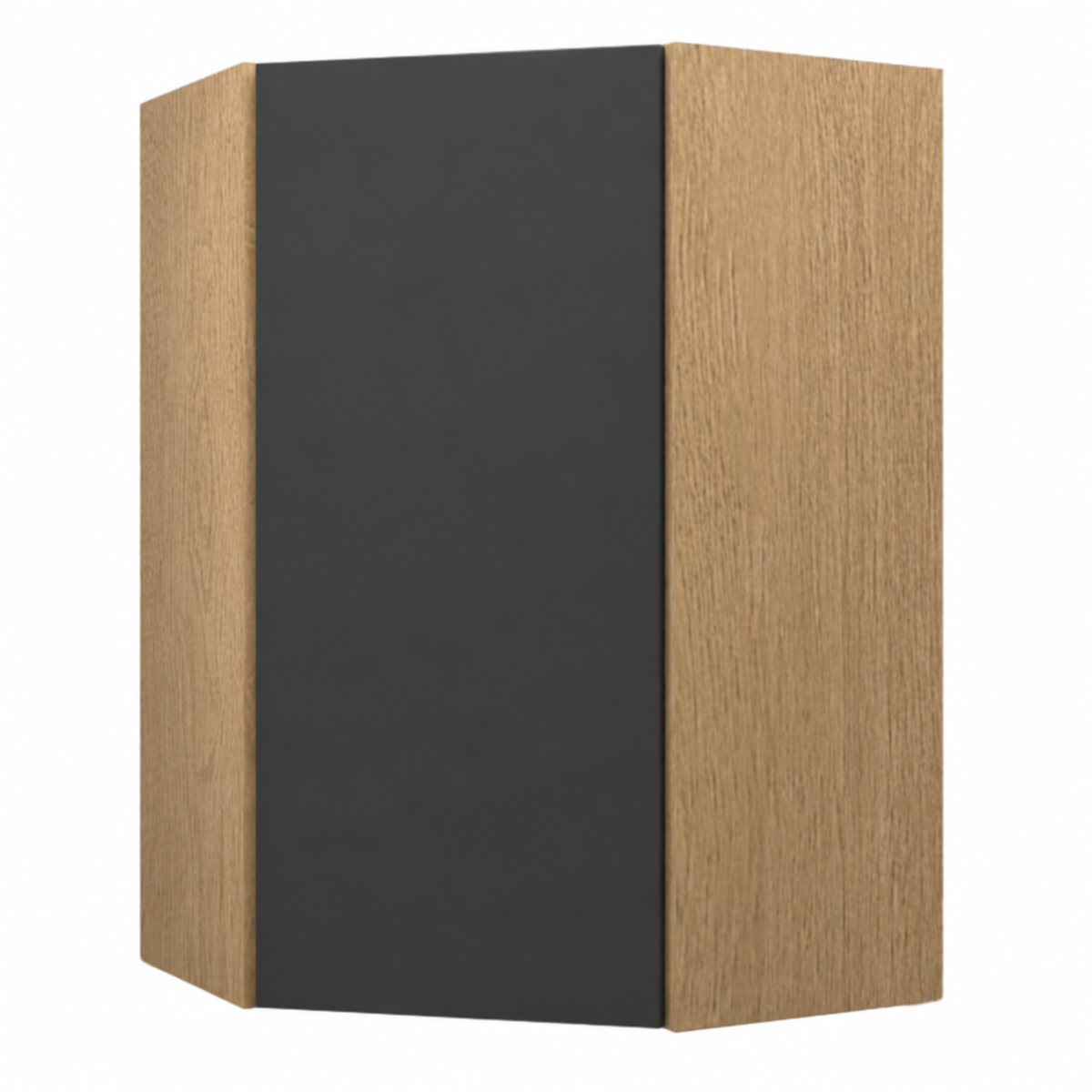 Dark Gray Matte Wall Diagonal Corner Cabinet 30″