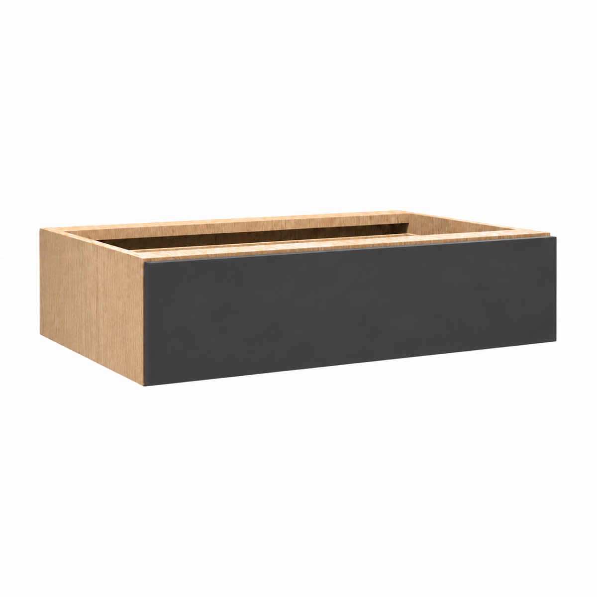 Dark Gray Matte Vanity Knee Drawer 30"