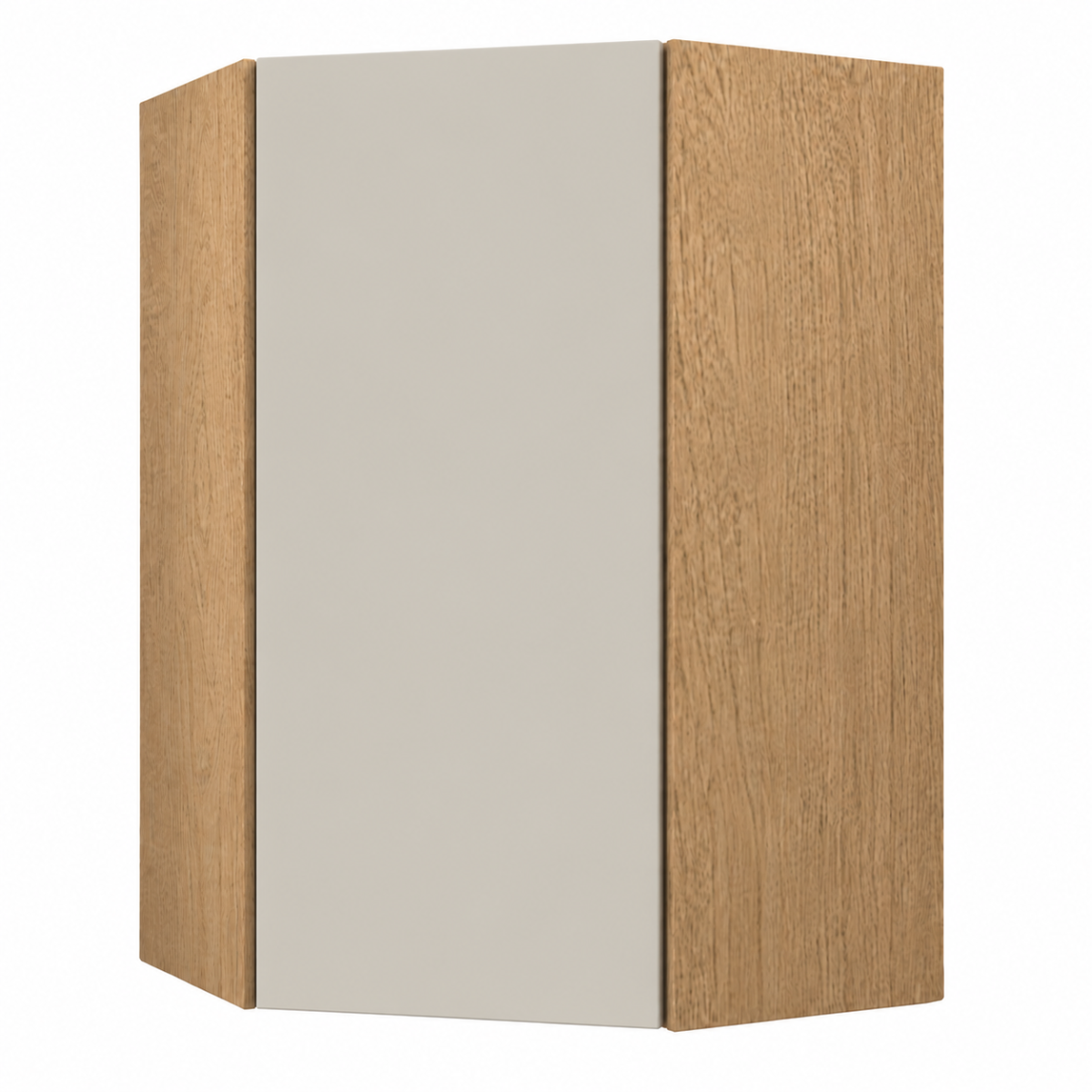 Cashmere High Gloss Wall Diagonal Corner Cabinet 30″