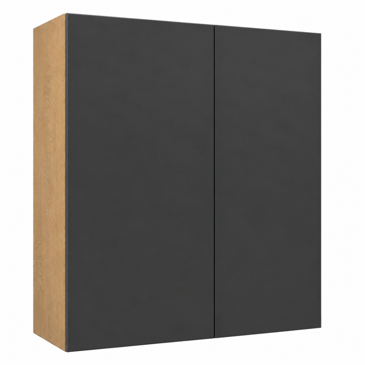 Dark Gray Matte Wall Cabinet Double Door 30″
