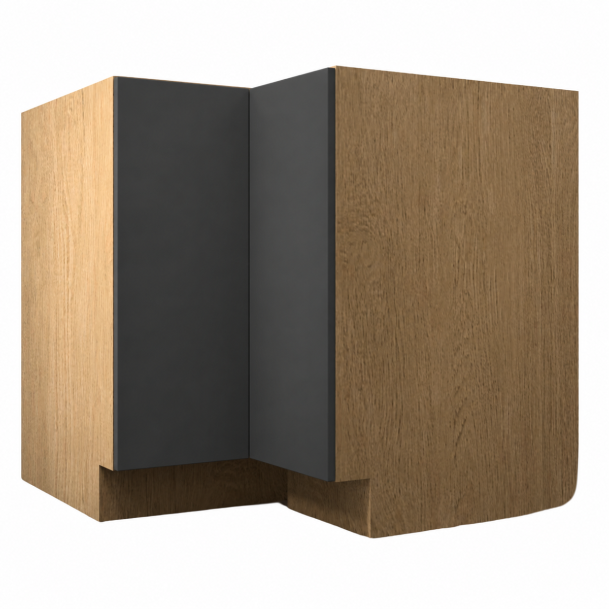 Dark Gray Matte Lazy Susan Base Cabinet