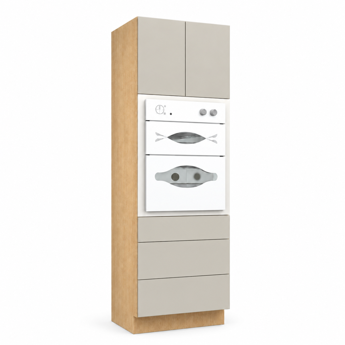 Cashmere Matte Pantry Double Oven Cabinet 30″
