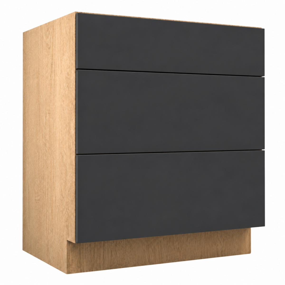 Dark Gray Matte Vanity Drawer Base Cabinet