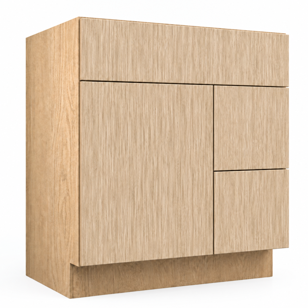 Natural Wood Texture Vanity Sink Drawer Base (Combo)