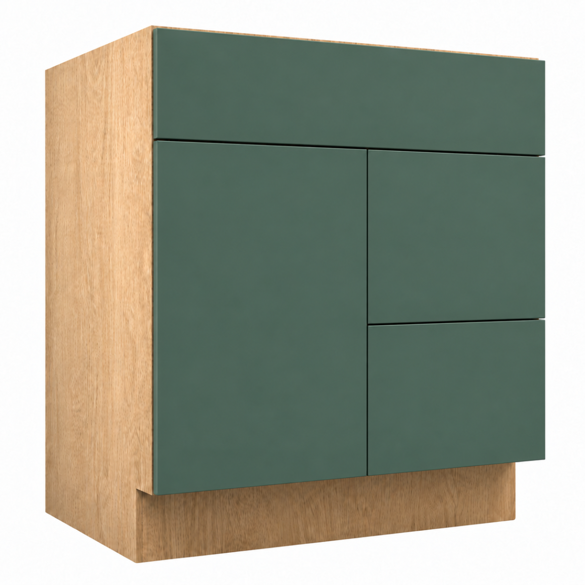 Dark Gray Matte Vanity Sink Drawer Base (Combo)
