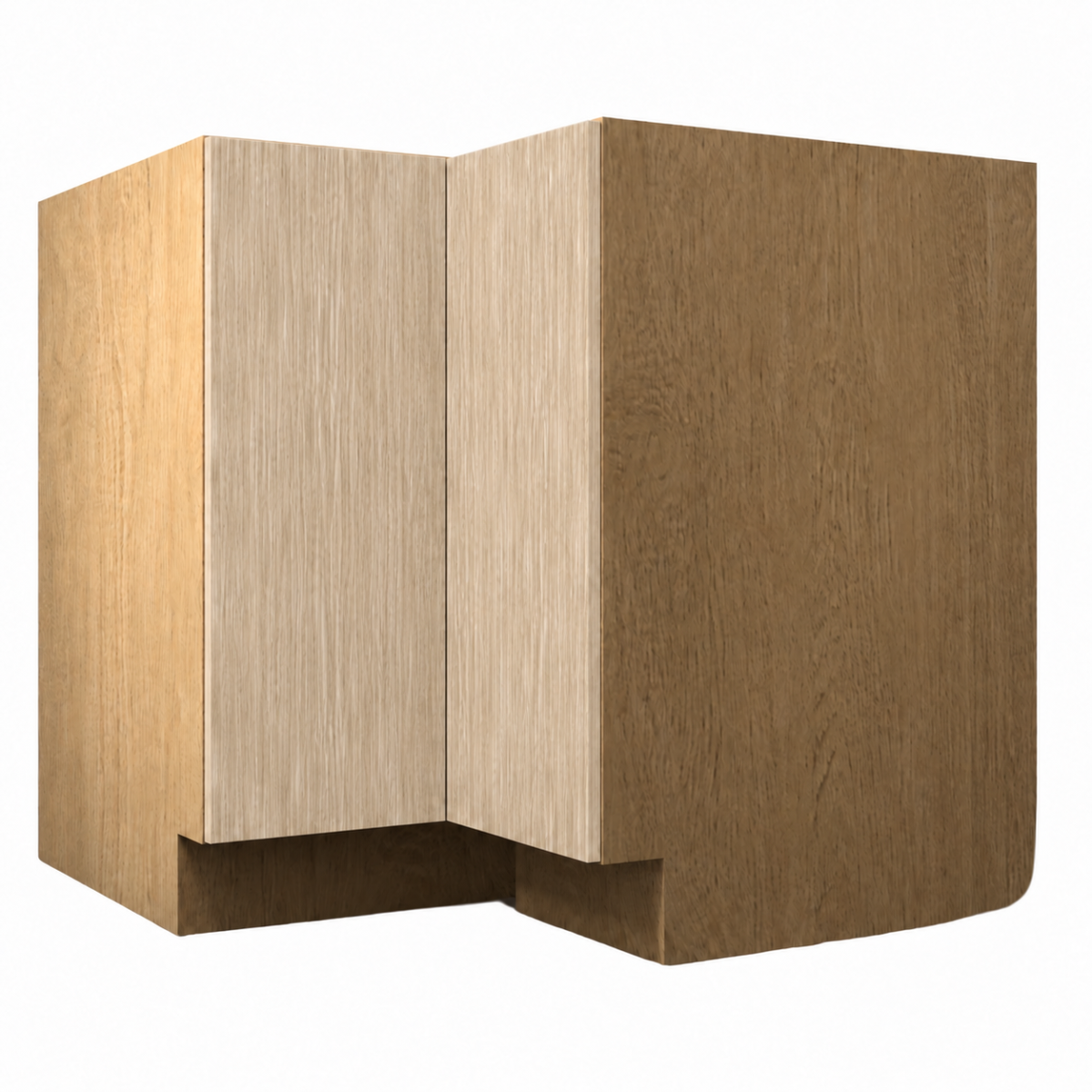 Natural Wood Texture Lazy Susan Base Cabinet