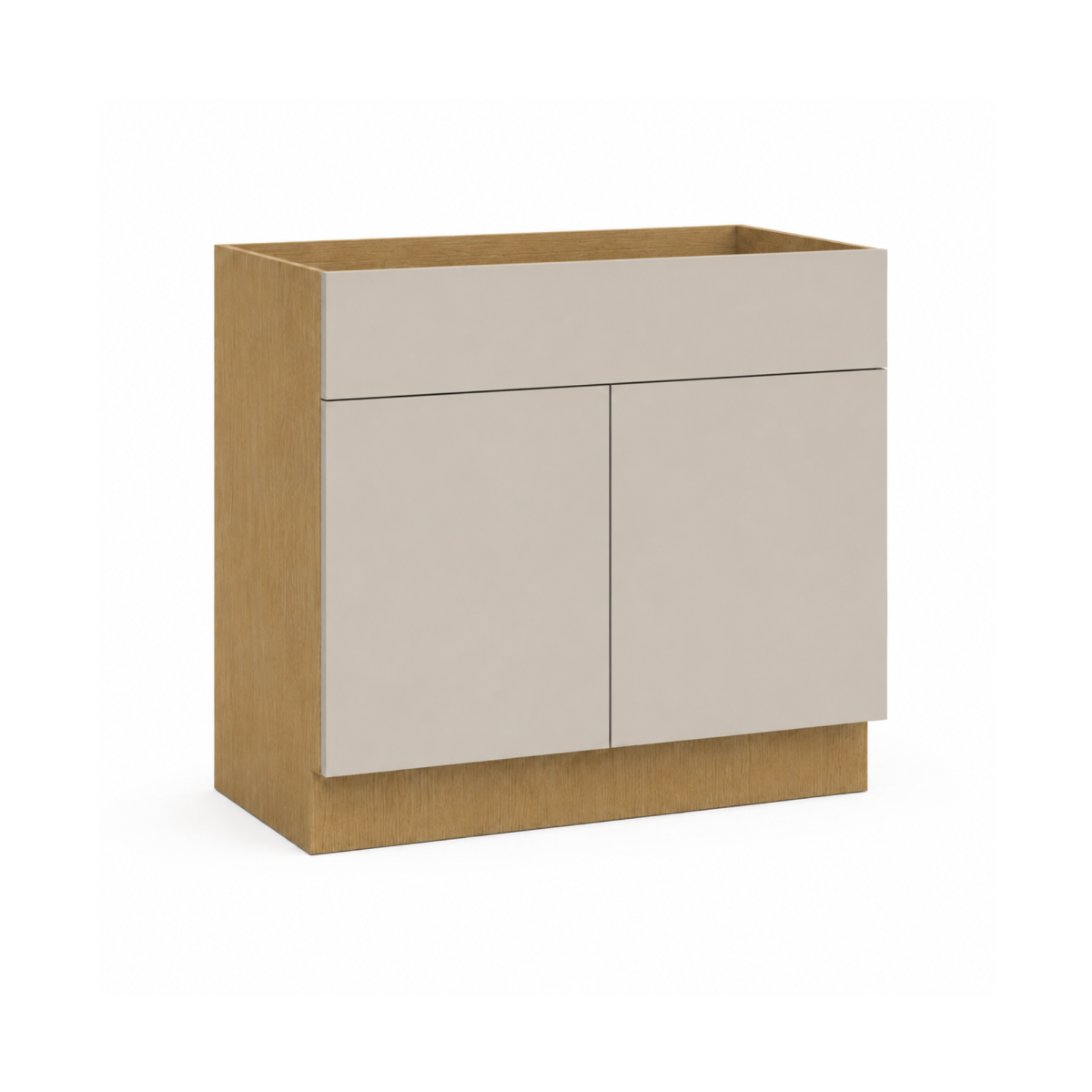 Cashmere Matte Base Double Door Cabinet