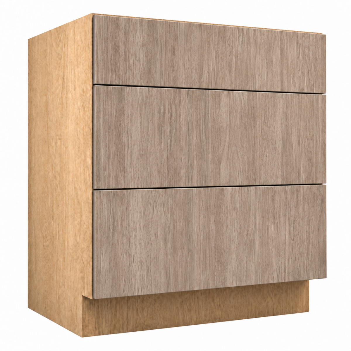 Warm Wood Texture Vanity Drawer Base Cabinet