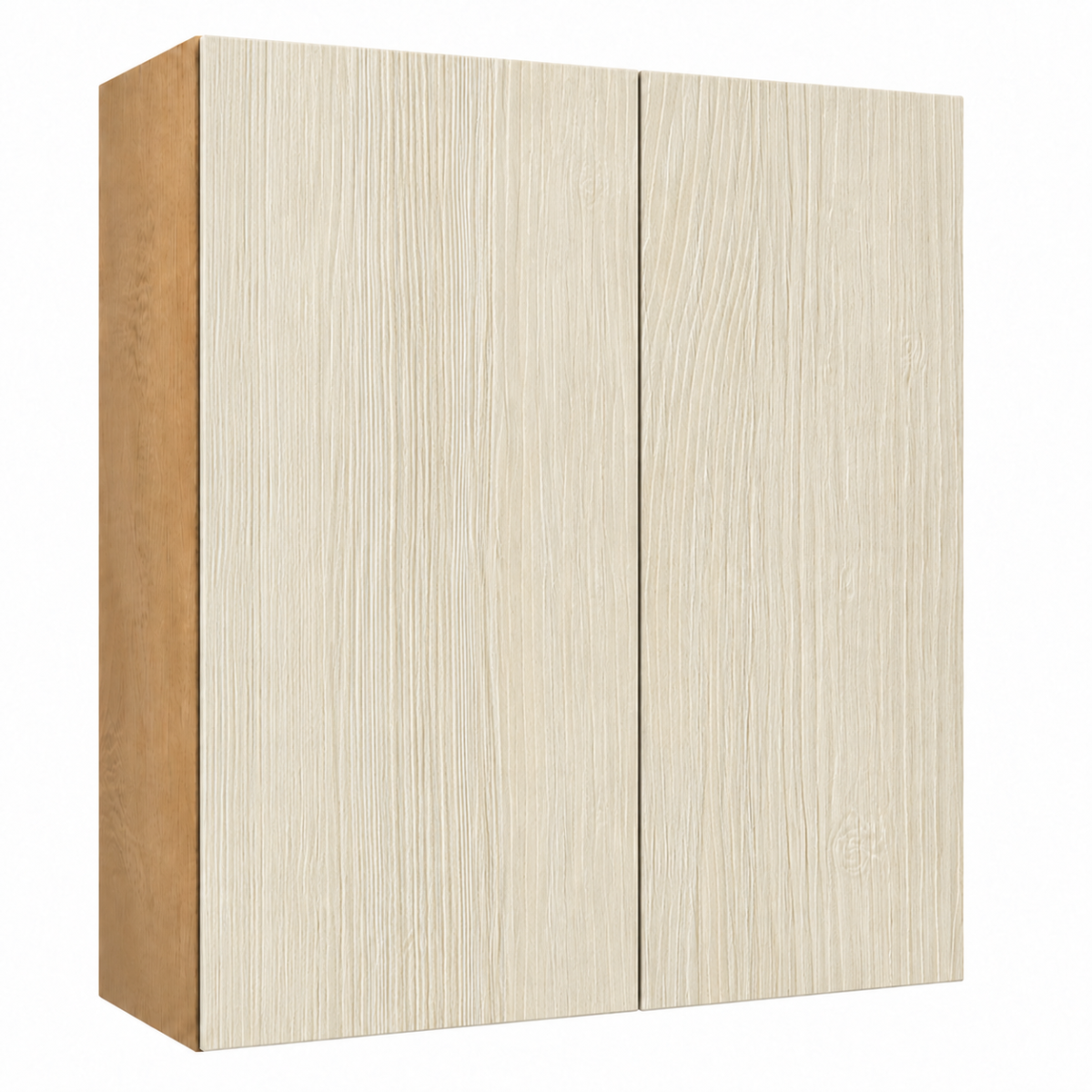 Light Wood Texture Wall Cabinet Double Door 30″