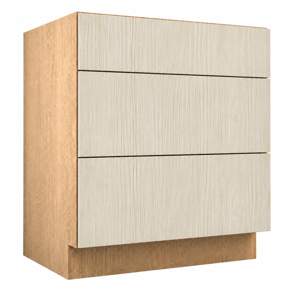Light Wood Texture Vanity Drawer Base Cabinet
