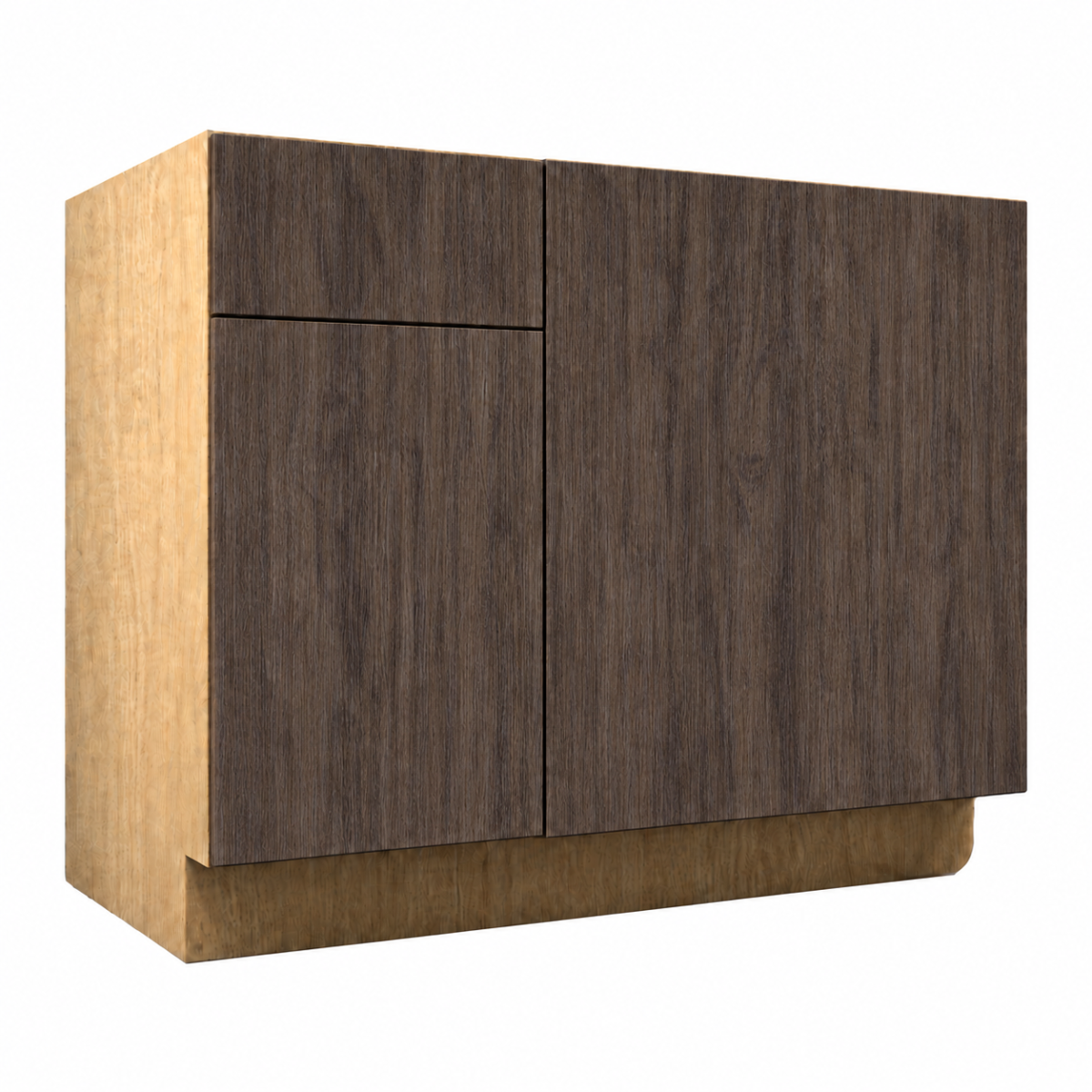Dark Wood Texture Base Blind Corner Cabinet
