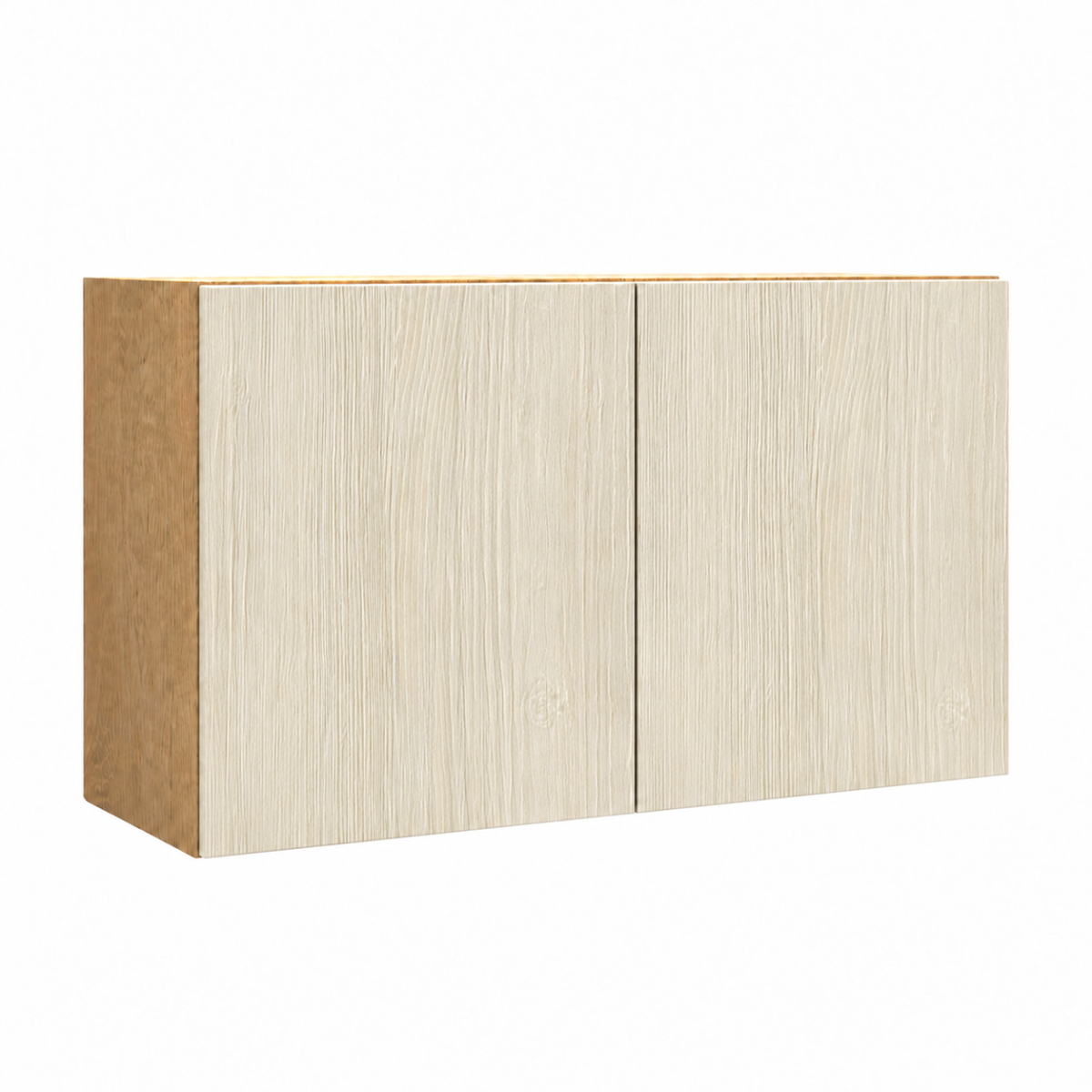 Light Wood Texture Wall Cabinet Double Door 12″