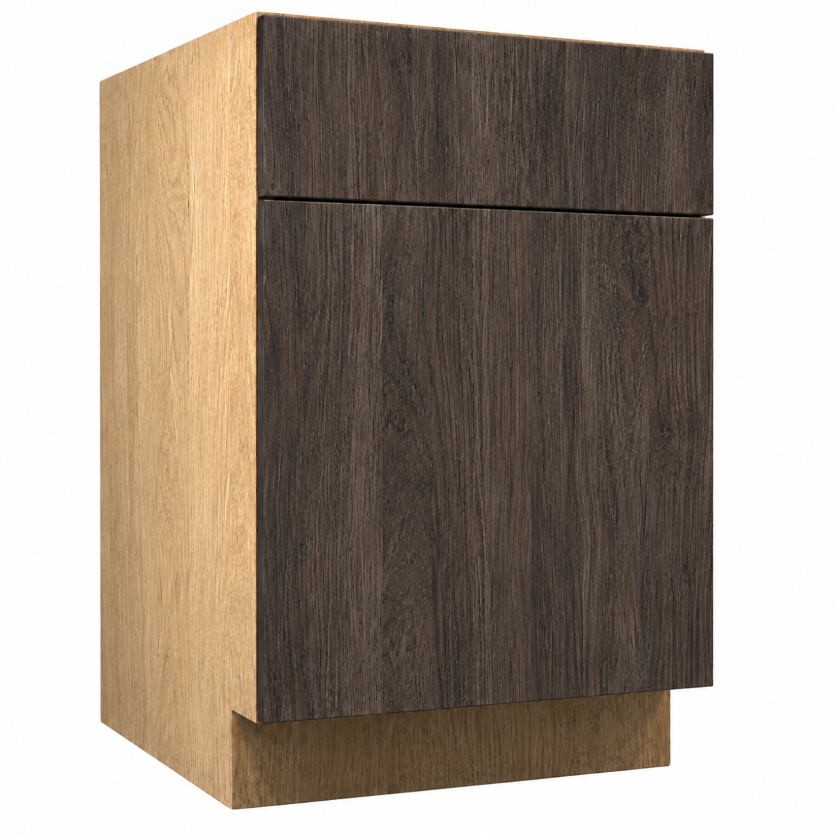 Dark Wood Texture Base Single Door Cabinet