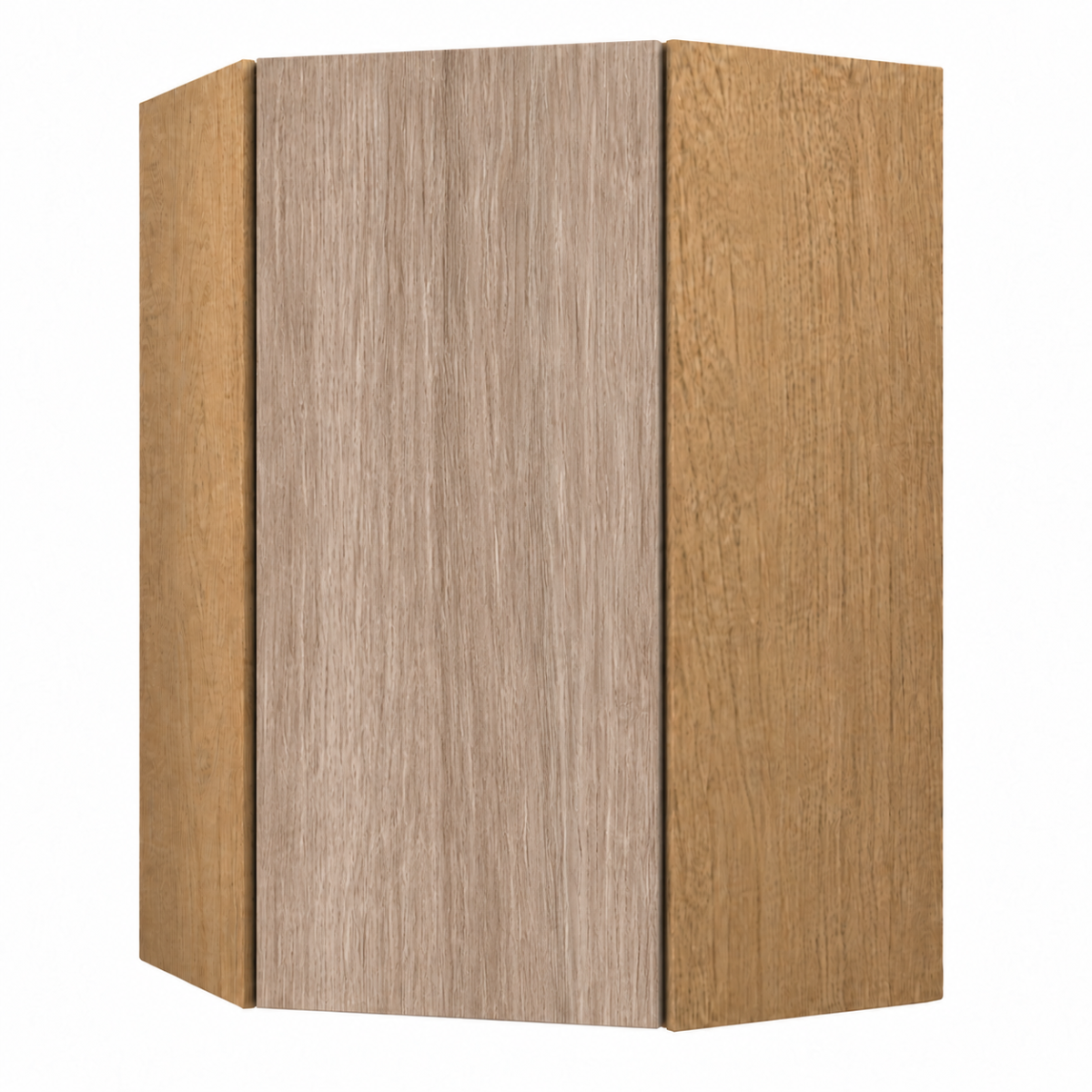 Warm Wood Texture Wall Diagonal Corner Cabinet 30″