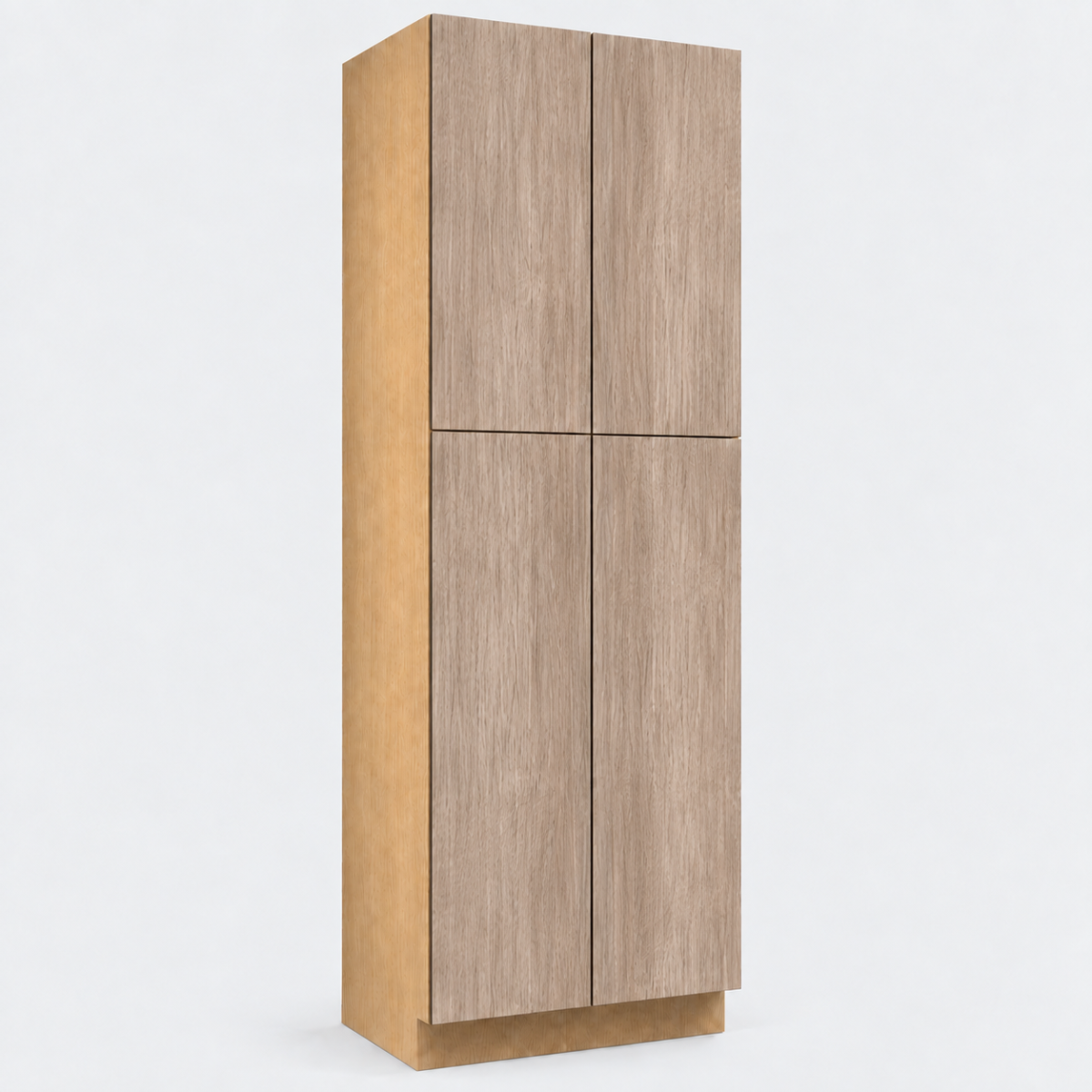 Warm Wood Texture Pantry Cabinet 84″