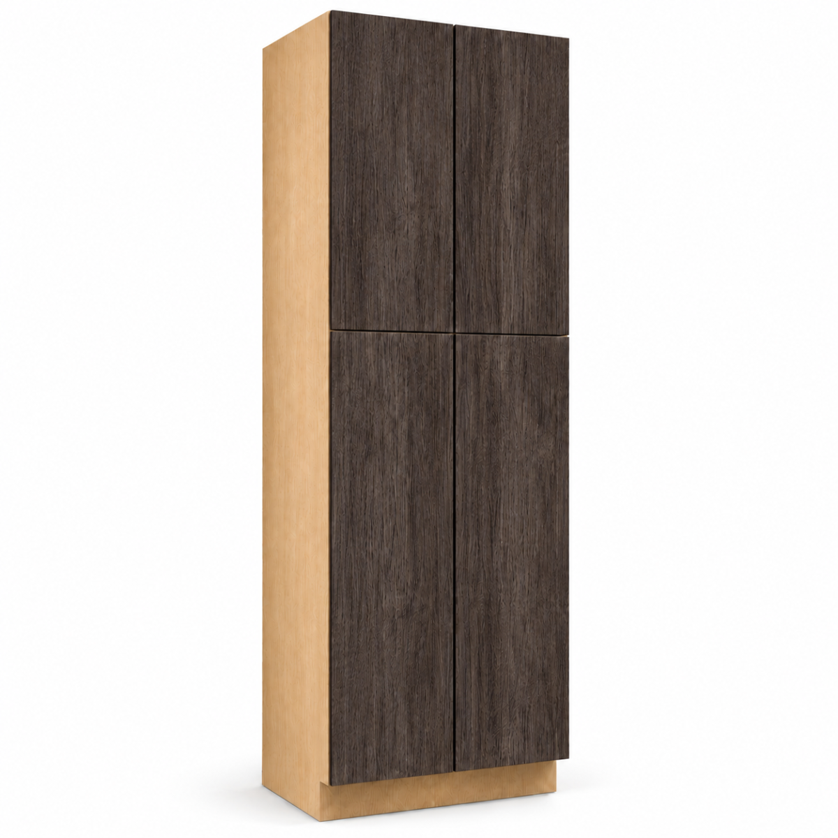 Dark Wood Texture Pantry Cabinet 84″
