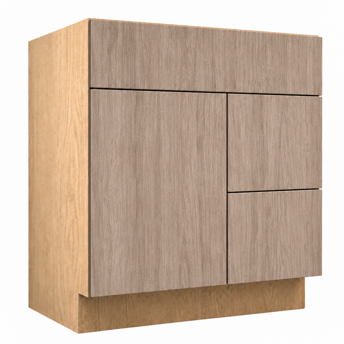 Warm Wood Texture Vanity Sink Drawer Base (Combo)