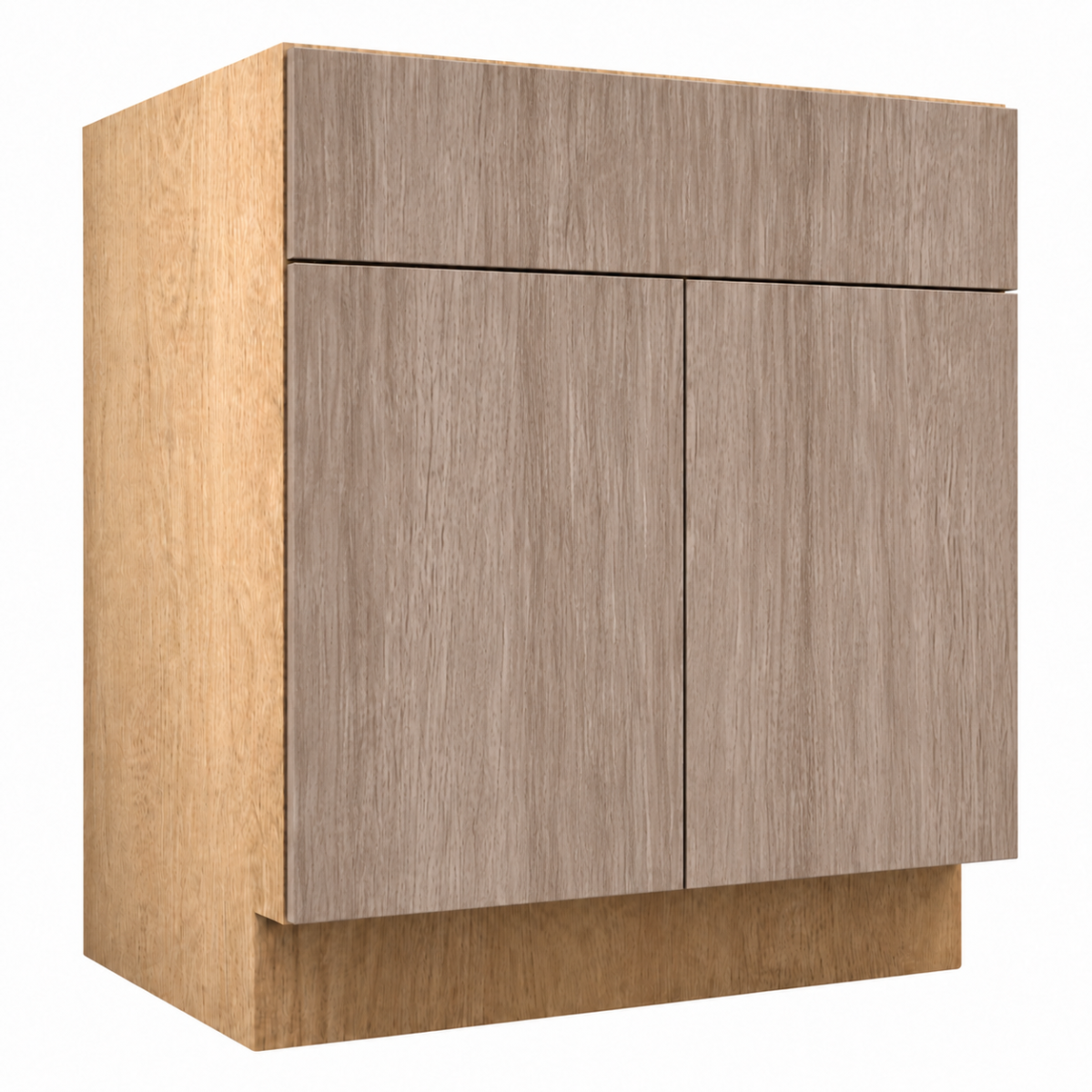Warm Wood Texture Vanity Sink Base Double Door Cabinet