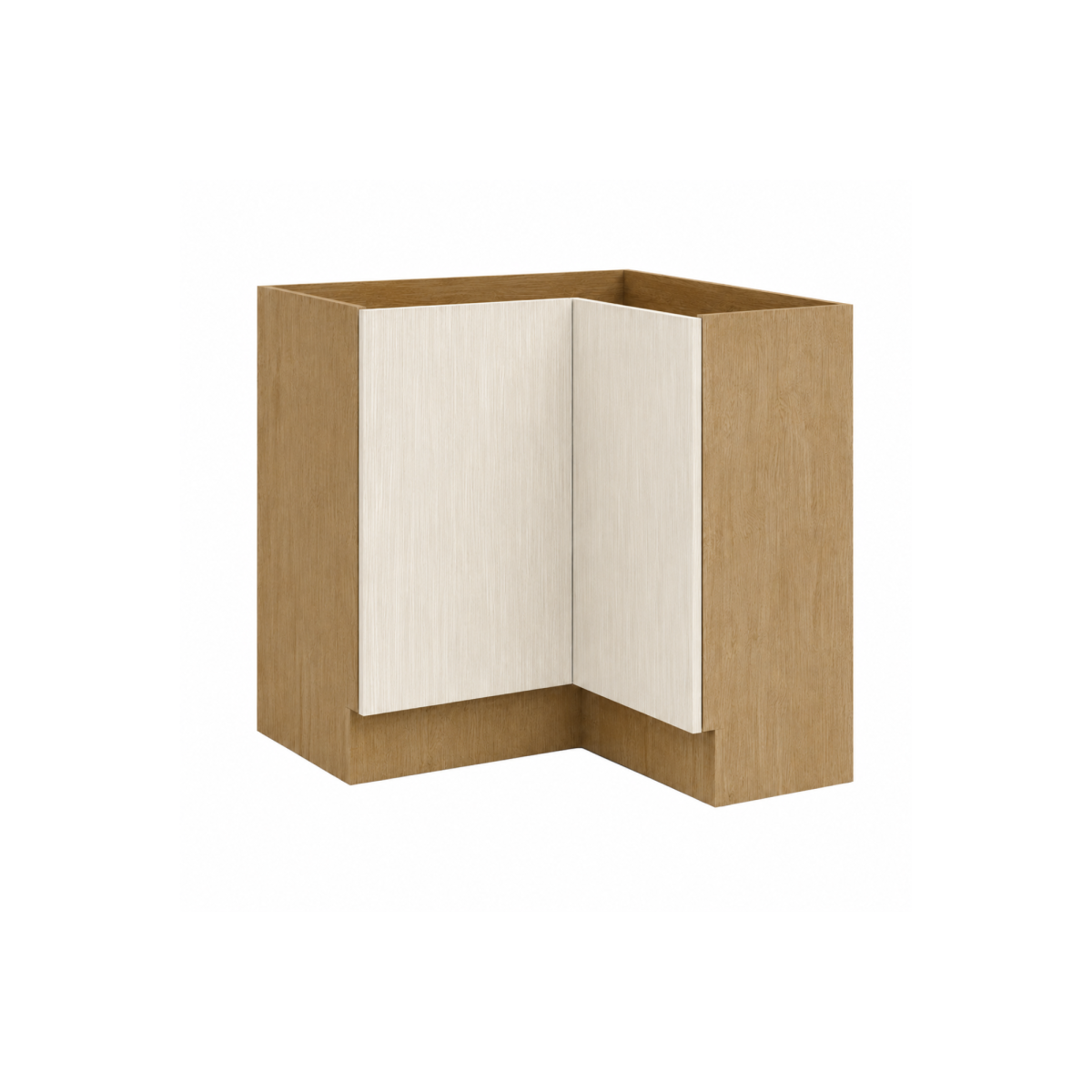 Light Wood Texture Lazy Susan Base Cabinet