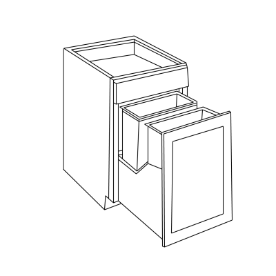 Dahlia Base Waste Pullout Cabinet 18"