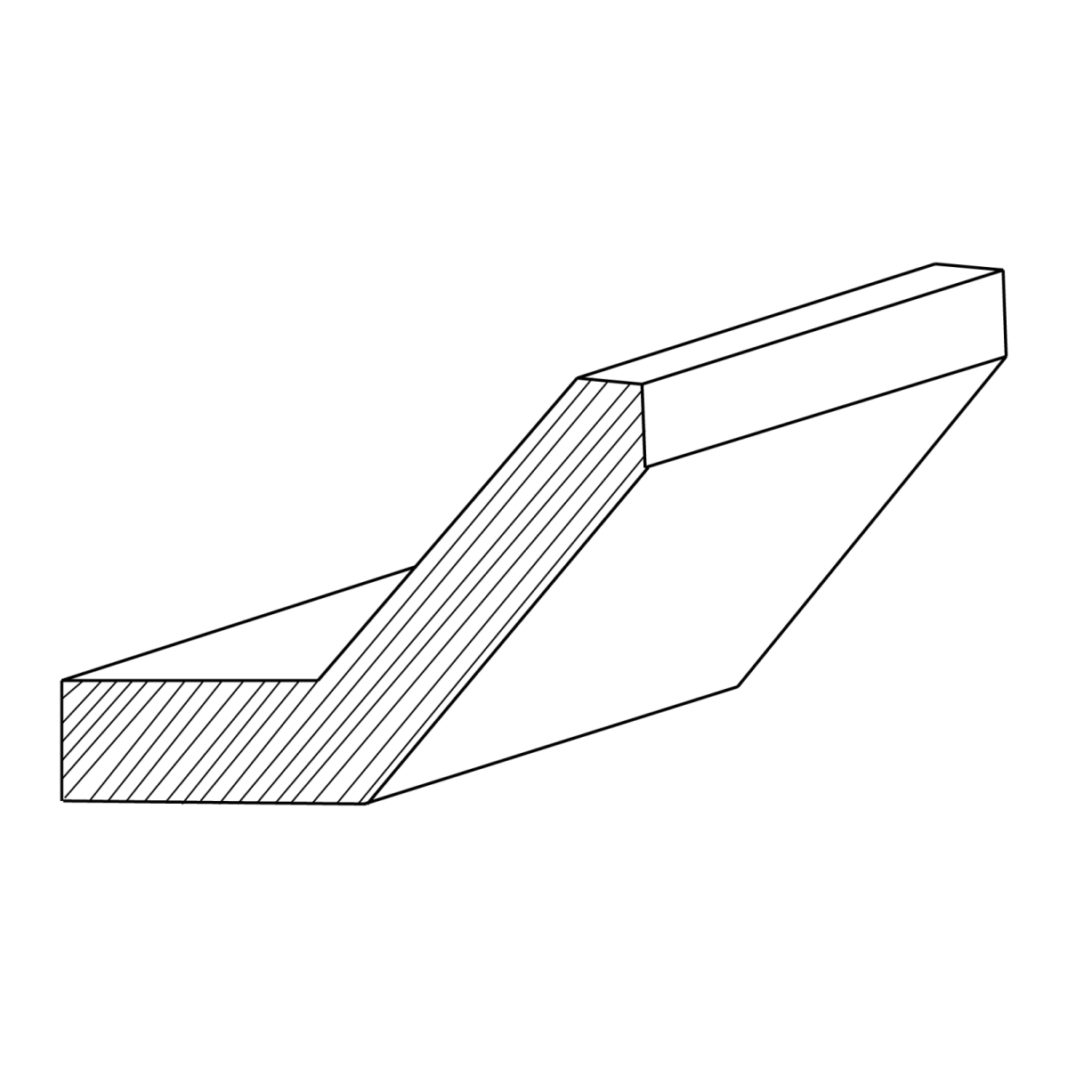 Warm Off-White Angle Crown Molding