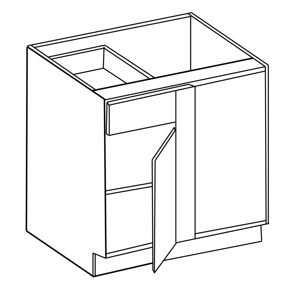 Olive Green Base Blind Corner Cabinet