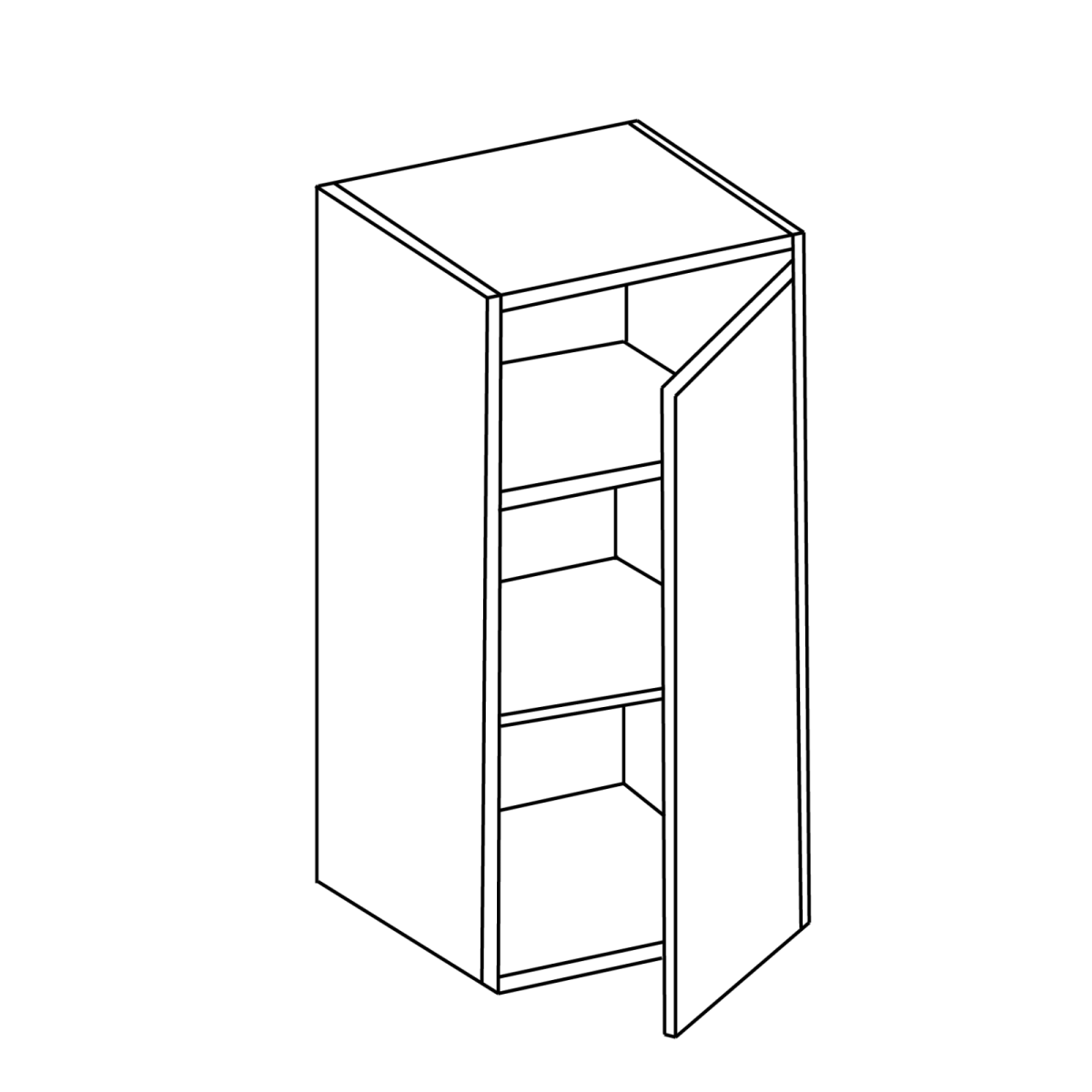 Olive Green Wall Cabinet Single Door 30″