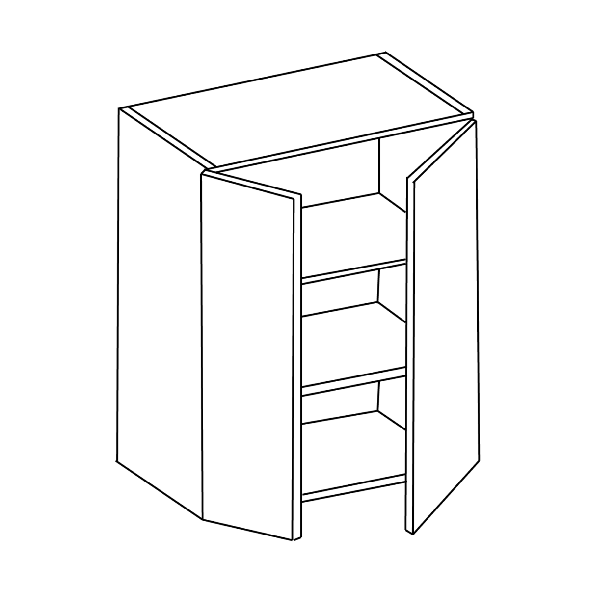Olive Green Wall Cabinet Double Door 30″