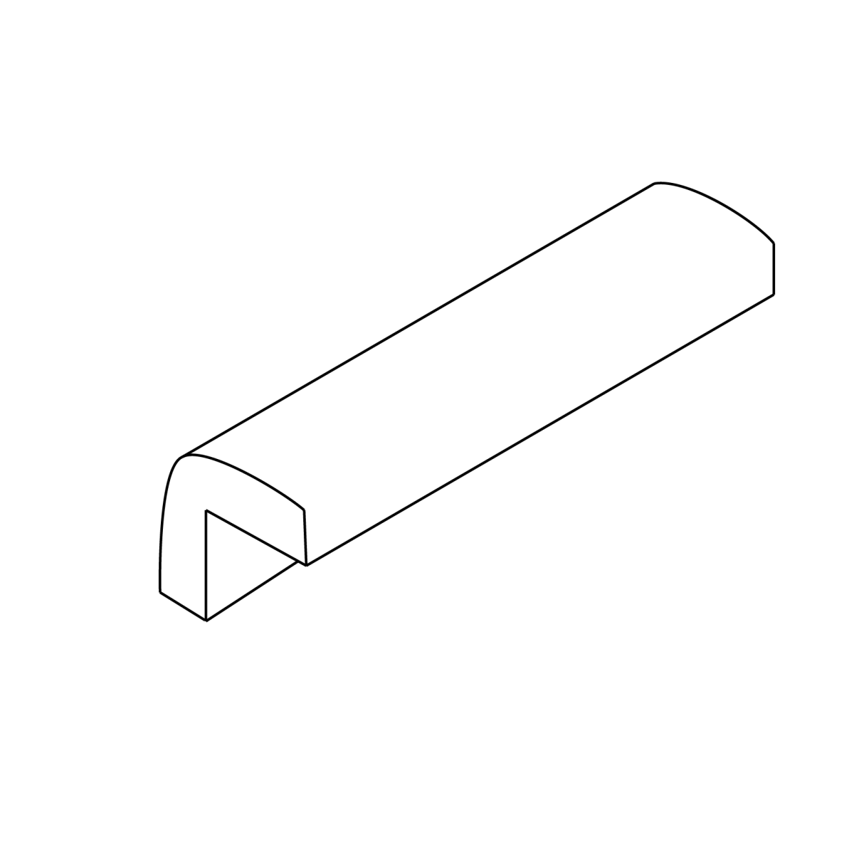 Warm Off-White Outside Corner Molding