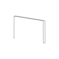 Warm Off-White Finish Back Panel 1/4"