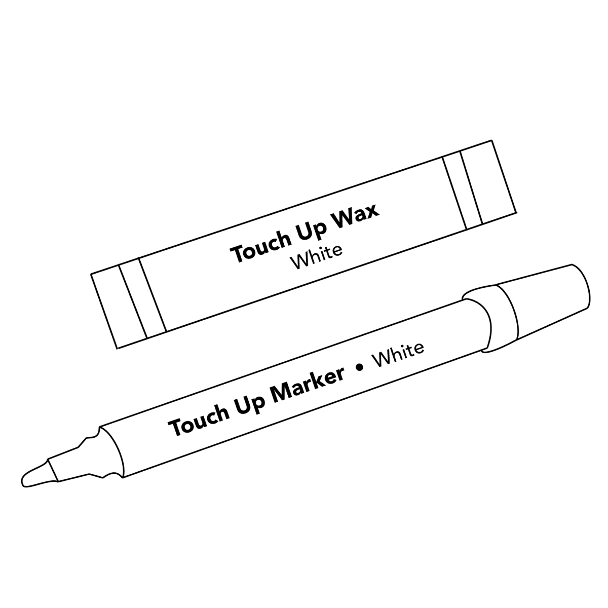 Warm Off-White Touch Up Kit: Wax Stick + Marker