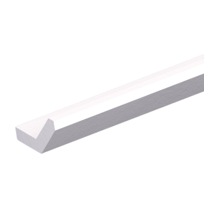 White Angle Crown Molding