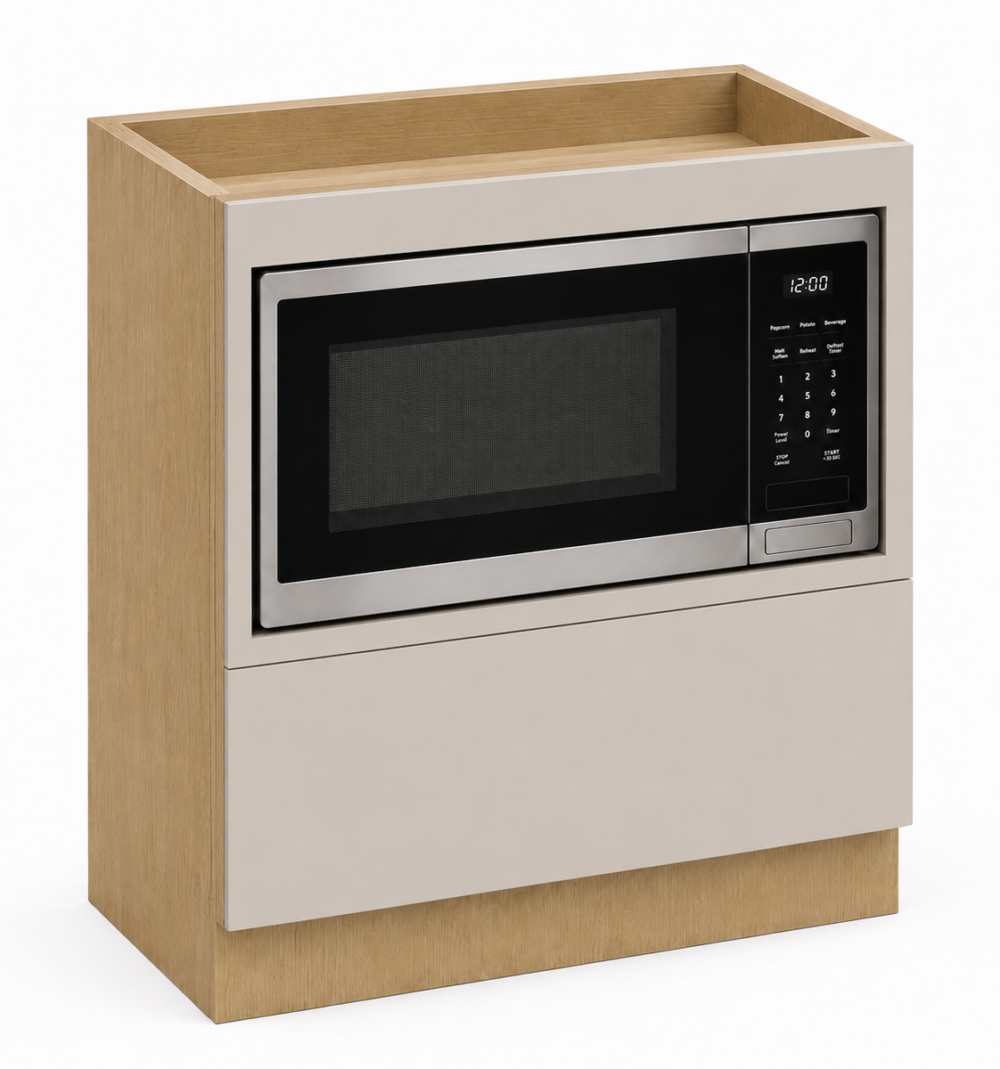 Cashmere Matte Microwave Base Cabinet 30"