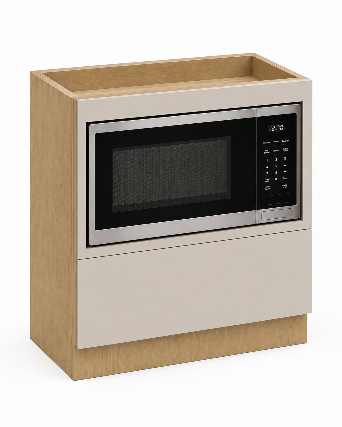 Cashmere Matte Microwave Base Cabinet 30"